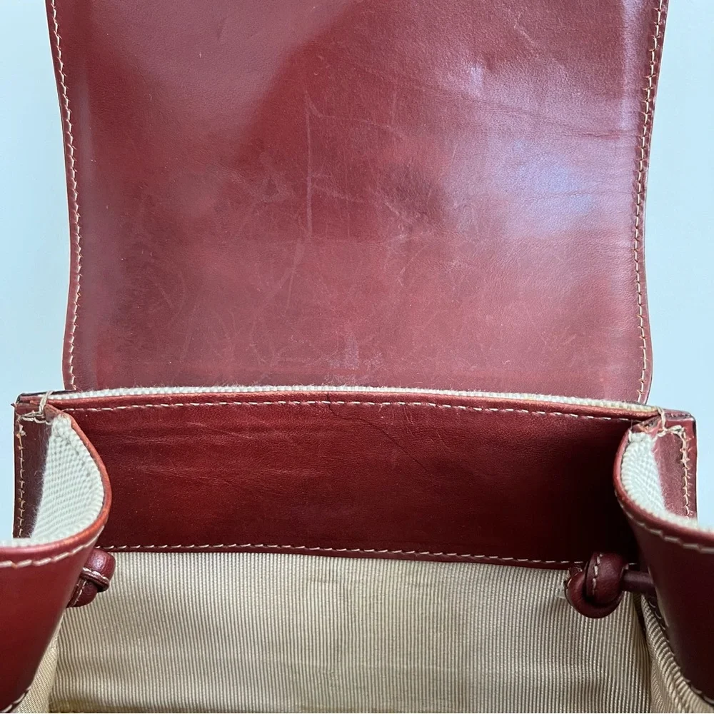 Vintage Bally Leather & canvas backpack - Picture 8 of 10